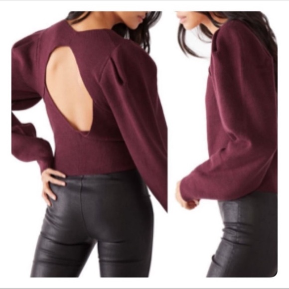 Free People SAFFRON OPEN BACK SWEATER SIZE X-LARGE NWT - Picture 4 of 14